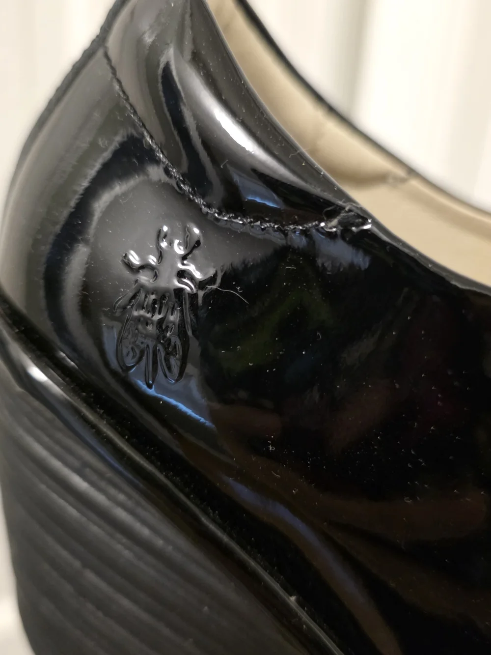 FLY London Black Patent Lace-Up Platform Shoes Size 39=8/8.5 US